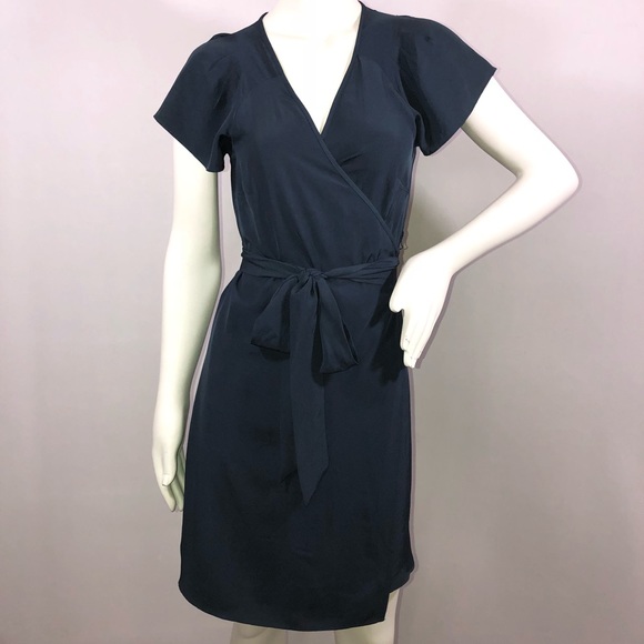 banana republic black wrap dress